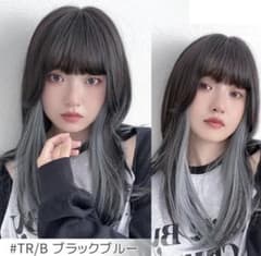 ブライトララ⭐︎前髪ウィッグ⭐︎ブラックブルー⭐︎医療用⭐︎コスプレ⭐︎ゴスロリのサムネイル