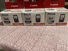 Canon PIXUS 360 ブラック & 361 カラー インク3個セットのサムネイル