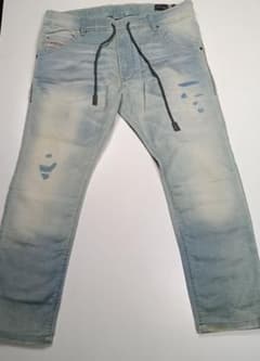DIESEL ジョグジーンズ デニムパンツ ライトブルー ダメージ加工