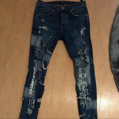 ZARA MAN デニム スキニー バイカー パッチワーク ヒステリックグラマーのサムネイル