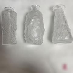 Lalique France 花瓶 3点セット フロストガラス Lalique France 花瓶 3点セット フロストガラス - メルカリ