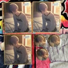 プロセカ 青柳冬弥 色紙 エピカ グリッター缶バッジ 烈火 特訓前