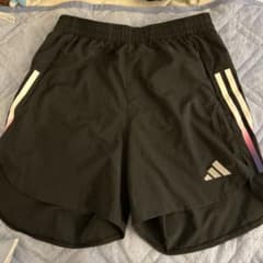 adidas 黒 ハーフパンツ サイドストライプ　Sサイズのサムネイル