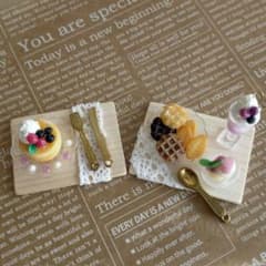 ブルーベリーパンケーキ　アイスセット　ミニチュアスイーツのサムネイル
