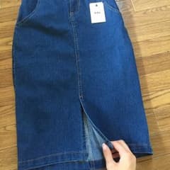 グレイル  デニムスリットスカート 膝丈のサムネイル