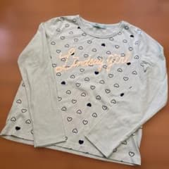 Lindsay 長袖カットソー 150 ハート柄 リンジィ　ビジュー