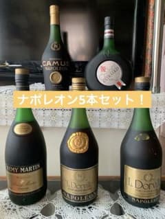 ナポレオン5本セット レミーマルタン シャボー カミュ 特級 未開栓 古