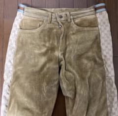 gucciカスタム　再構築スウェードパンツ W38 グッチ gucciカスタム 再構築スウェードパンツ W38 グッチ - メルカリ