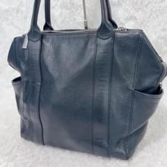 極美品】aniary アニアリ トートバッグ ネイビー 本革 シボ革 3層