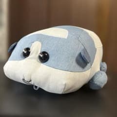 【タグ付き】PUI PUIモルカー　ポテト　デニム風BIGぬいぐるみ