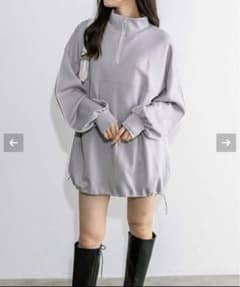 【お値下げ応相談】春のおでかけ配色ラインハーフZIPチュニックのサムネイル