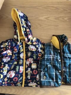 2点 冬のアウター ジャンパーとベスト 80cmのサムネイル