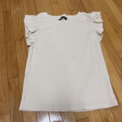 ZARA フリル ノースリーブ カットソー オフホワイト Mのサムネイル