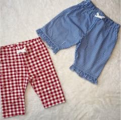 新品タグ付き　100㎝　ハーフパンツレギンス　2枚セットのサムネイル