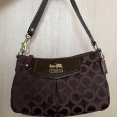 COACH コーチ アクセサリーポーチ ブラウン系 オプアート ホースキャリッジ COACH コーチ アクセサリーポーチ ブラウン系 オプアート ホース