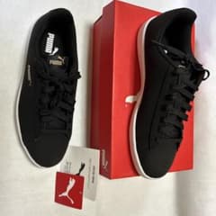 [新品]PUMA アップステッチヌバック　スニーカー ブラック ゴールドロゴのサムネイル