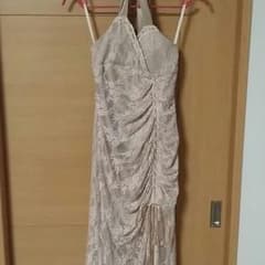 ロングドレス♡ベージュゴールド総レース♡キャバのサムネイル