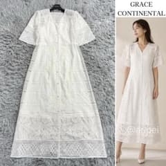 極美品》2024年 グレースコンチネンタル コンビレース Vネック