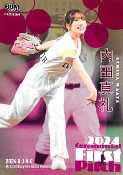 内田真礼 声優 銀紙版パラレル 始球式カード BBM 2024 FUSION