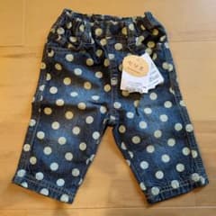 新品 Branshes ドット柄 七分丈パンツ 80