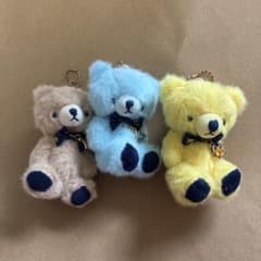 별 매력이있는 곰 봉제 인형 마스코트 3체 세트