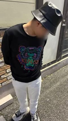 KENZO トラ刺繍 トレーナー 黒のサムネイル