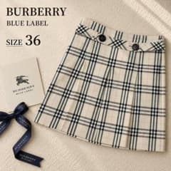 高級】BURBERRY バーバリー ノバチェック プリーツスカート ベルト