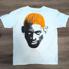 SAPEur サプール デニスロッドマン Tシャツ オレンジヘッド XL 白