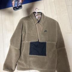 NIKE フリースジャケット ボア ハーフジップ ブラウン Mのサムネイル