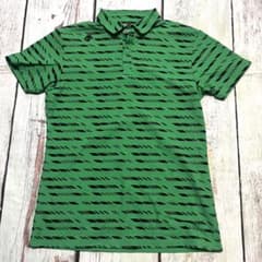 DESCENTE GOLF ポロシャツ グリーン ブラック Mサイズのサムネイル