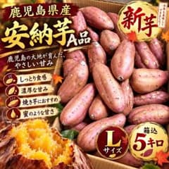 鹿児島県産 新芋 安納芋A品 Lサイズ 箱込5キロ c - メルカリ