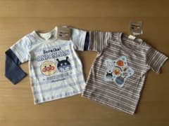 Anpanman Long-Sleeve & Short-Sleeve T-Shirt Set (2 shirts) [Size 90]