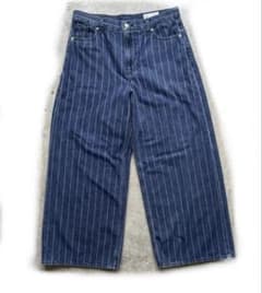 GAP ストライプ柄 バギー ミッドライズ デニムパンツのサムネイル