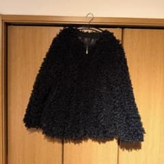 プードルコート 黒 ボアジャケット ふわもこ アウターのサムネイル