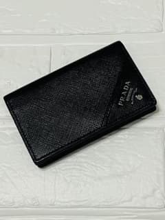 PRADA プラダ サファイアーノレザー 名刺入れ カードケース ブラック