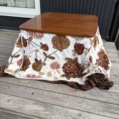 【北欧レトロ】東谷 木製こたつ 花柄こたつ布団付 ミッドセンチュリー風 テーブル 北欧レトロ】東谷 木製こたつ 花柄こたつ布団付 ミッドセンチュリー風
