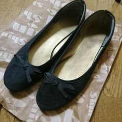 学校&バイト先様専用☆黒のミュール リボンのサムネイル
