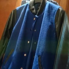 (美品)  青×黒 スカジャン Ｇジャンのサムネイル