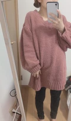 くすみピンク♡ ミニワンピニットのサムネイル