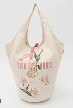 新品、未使用】ピンクハウス チューリップうさぎ トートバッグ 