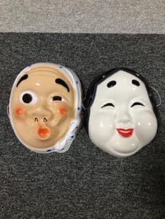 お面　おかめ、ひょっとこ　セットのサムネイル