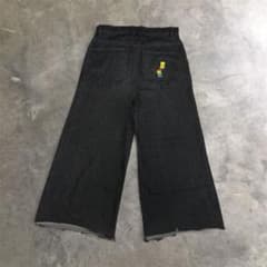 y2kシンプソンズ刺繍 極太バギーデニムパンツ ブラック jnco polar