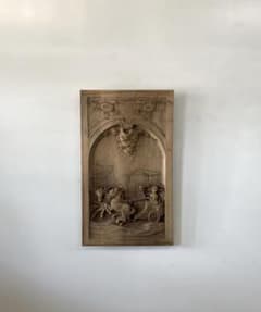 フランス アンティーク Wooden Panel パネル 彫刻 絵画 オブジェ