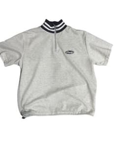 CHIP CLIP ハーフジップTシャツ グレーのサムネイル
