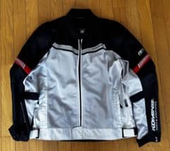 KOMINE バイクジャケット　エアーストリーム　シルバー/ブラックのサムネイル