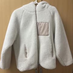 ボア フード付き ジャケット ベージュ Mのサムネイル