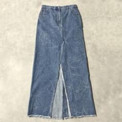 美品✨ドリスヴァンノッテン マキシ丈デニムスカート ウォッシュ加工 