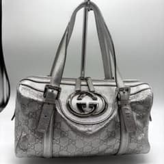GUCCI グッチ シマ ミニボストンバッグ インターロッキングG - メルカリ