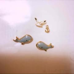 ruu♪様専用 クジラピアスのサムネイル