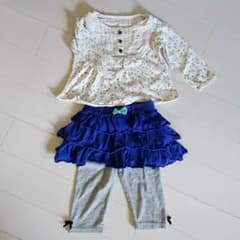 enecru 秋冬長袖トップスとスカッツ 80cm 女の子のサムネイル